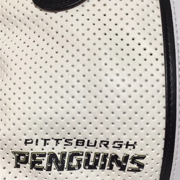 NHL Pittsburgh Penguins Hockey Bowler Hand Bag, White and Black - Picture 7 of 10